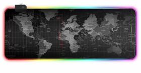 MOuse Pad Mapa Mundi RGB Gamer com Led