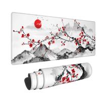 Mouse Pad omosri Aquarela Flor de Cerejeira Sakura 80x30cm