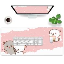 Mouse Pad para jogos Amrgik Pink Cat Desk Pad XXL 90x40x0,3cm