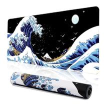 Mouse Pad para jogos MEWOOCUE Wave Kanagawa Surfing 80x30cm Mouse Pad para jogos MEWOOCUE Wave Kanagawa Surfing 80x30cm