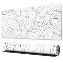 Mouse Pad para jogos Ovenbird Large Topográfico Branco