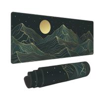 Mouse Pad para jogos XL Extended Golden Mountain Line Moon