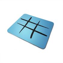 Mouse Pad Quadrado Antiderrapante Jogo da Velha Azul