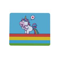 Mouse pad Retangular 22x18 Unicórnio Caguei Arco-Íris