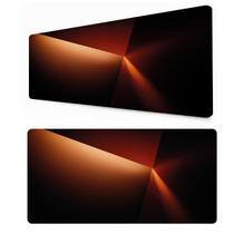 Mouse Pad Retangular Arte Geométrica Preto e Laranja para Setup Gamer Mouse Pad Retangular Arte Geométrica Preto e Laranja para Setup Gamer