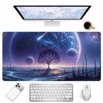Mouse Pad Retangular Galáxia Floresta Cósmica Tons de Roxo para Escritório Gamer Mouse Pad Retangular Galáxia Floresta Cósmica Tons de Roxo para Escritório Gamer