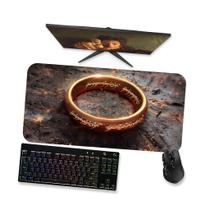 Mouse pad SENHOR DOS ANÉIS - O UM ANÉL 1 - Mousepad Gamer 90x40 80x40 60x40 70x30