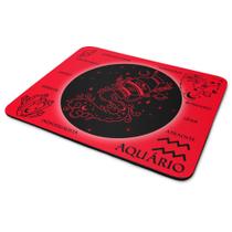 Mouse Pad Signos - Aquário - Dark Red - 22x18