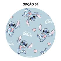 Mouse Pad Stich Angel Redondo 19cm Borracha Antiderrapante Mouse Pad Stich Angel Redondo 19cm Borracha Antiderrapante