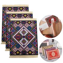 Mouse Pad Tapete Persa Com Franja Decorativo Apoio Computador Notebook Aveludado Emborrachado Mouse Pad Tapete Persa Com Franja Decorativo Apoio Computador Notebook Aveludado Emborrachado