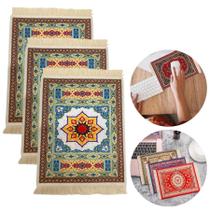 Mouse Pad Tapete Persa Com Franja Decorativo Apoio Computador Notebook Aveludado Emborrachado Mouse Pad Tapete Persa Com Franja Decorativo Apoio Computador Notebook Aveludado Emborrachado