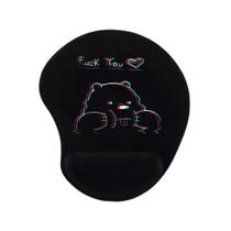 Mouse pad urso colorido com apoio
