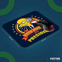 Mouse Pad "Vote Burns For President" - Potter Personalizados