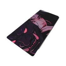 Mouse Pad XXL Com Estampa De Máscara De Diabo Oni Em Preto E Branco, Tapete De Teclado Para Meninas