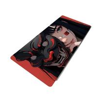 Mouse Pad XXL Com Estampa De Máscara De Diabo Oni Em Preto E Branco, Tapete De Teclado Para Meninas