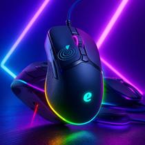 Mouse Para Computador Color Óptico Com Fio Moderno Preto - ACER