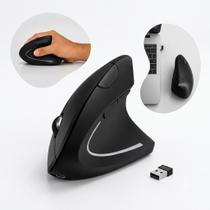 Mouse para Computador Vertical Sem Fio Bluetooth Receptor Nano USB