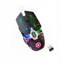 Mouse Para Jogo Optico Sem Fio Usb Silencioso