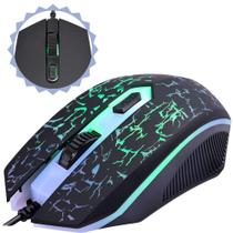 Mouse Para Jogos Computador Notebook Acer Dell Gamer 3600DPI Com Luzes Led Colorido Rainbaw Clanm