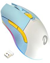 Mouse para jogos DAREU recarregável de modo duplo 10K DPI RGB com 7 botões