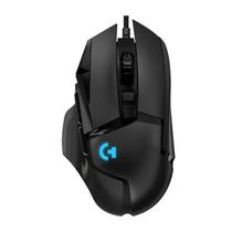 Mouse para jogos Logitech G502 com cabo e RGB - preto