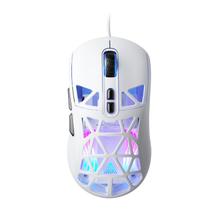 Mouse para jogos SOLAKAKA SM901 13800DPI RGB programável branco