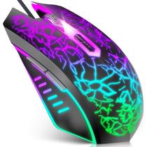 Mouse para jogos VersionTech. RGB ergonômico com fio, retroiluminado, preto Mouse para jogos VersionTech. RGB ergonômico com fio, retroiluminado, preto