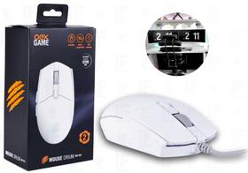 Mouse Para Notebook Gamer Usb Branco - Oex Game