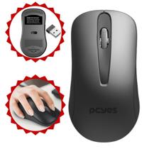 Mouse Pcyes Para Escritório Sem Fio 2.4ghz Pmoc12w Com 1200DPI Alta Precisão Design Ergonômico Cor Preto Mouse Pcyes Para Escritório Sem Fio 2.4ghz Pmoc12w Com 1200DPI Alta Precisão Design Ergonômico Cor Preto