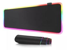 Mouse Ped Gamer Luz Rgb Gamer 80cm X 30cm Antiderrapante