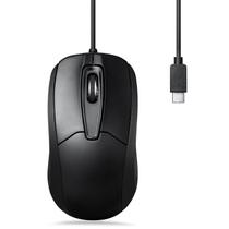 Mouse Perixx PERIMICE-209C USB tipo C com fio óptico 1000 DPI