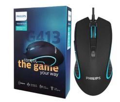 Mouse Philips Para Games Usb 2.0 6400 Dpi SPK9413/G413
