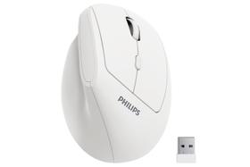 Mouse PHILIPS vertical ergonômico sem fio de 2,4 GHz branco