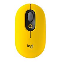 Mouse Pop Blast Sem Fio Com Botão Emoji Amarelo Logitech
