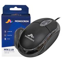 Mouse Preto com Fio USB MN119 Monocron Mouse Preto com Fio USB MN119 Monocron