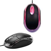 Mouse Preto Com Fio Usb Óptico Computador Pc Notebook Homeoffice