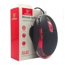 Mouse Preto Com Fio Usb Óptico Computador Pc Notebook Homeoffice - RatPeri