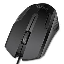 Mouse Preto USB Compacto 1200 DPI Cabo de 1 metro Exbom MS-71