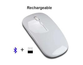 Mouse Recarregável Bluetooth Wireless Luminoso Confortável Branco