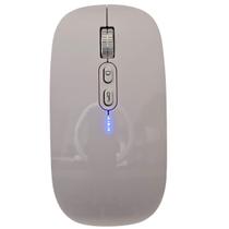 Mouse Recarregável Com 2 Bluetooth + USB Para Macbook Air Pro M1 M2 M3