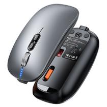 Mouse Recarregável Com 2 Bluetooth + USB Para Macbook Air Pro M1 M2 M3 Mouse Recarregável Com 2 Bluetooth + USB Para Macbook Air Pro M1 M2 M3