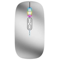 Mouse Recarregável Com 2 Bluetooth + USB Para Macbook Air Pro M1 M2 M3 Mouse Recarregável Com 2 Bluetooth + USB Para Macbook Air Pro M1 M2 M3