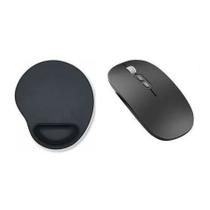 Mouse Recarregavel Mouse Pad Para Note Book I5 Preto