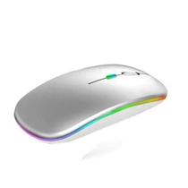 Mouse recarregavel portátil wireless com led