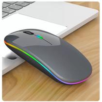 Mouse Recarregável Sem Fio Gamer Home Office Led Rgb 2.4 ghz