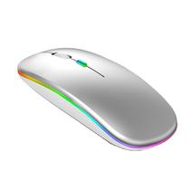 Mouse recarregável sem fio silencioso de 2,4 GHz 3200 DPI com LED