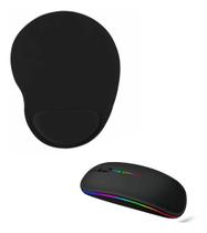 Mouse Recarregável Silencioso + Mouse Pad Para Notebook Dell