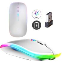 Mouse Recarregável Wireless Sem Fio Com Led Colorido Linha Premium
