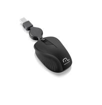 Mouse Retrátil Emborrachado Preto USB Multilaser - MO231 Mouse Retrátil Emborrachado Preto USB Multilaser - MO231