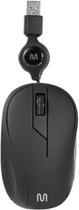 Mouse Retrátil Emborrachado USB Wave Preto Multi MO231